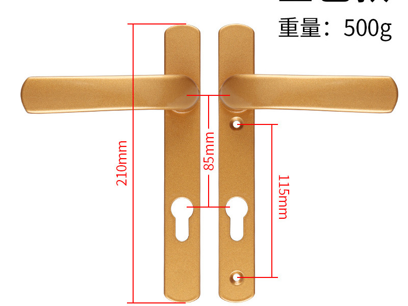 Aluminum Door Handle Lock for UPVC & Balcony Doors - Model 8530